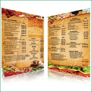 Cardápio Plastificado 20x30 GLossy 180gr 20x30 impressão frente e verso  Corte Reto Cantos Arredondados
